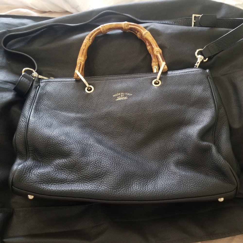100% Authentic Gucci Bamboo Large Shopper Tote